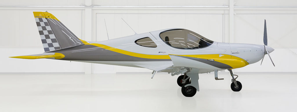 Microlight Bristell - Coating in white/grey/yellow